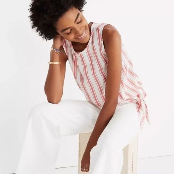Madewell Tops - Madewell Side-Tie Tank in Marcia Stripe Top